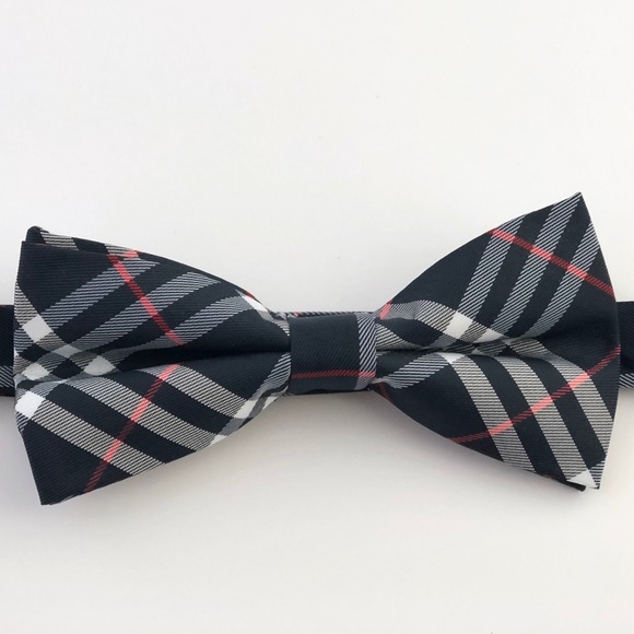 Groomsland Other - Men's Tartan Black Party Bow Tie